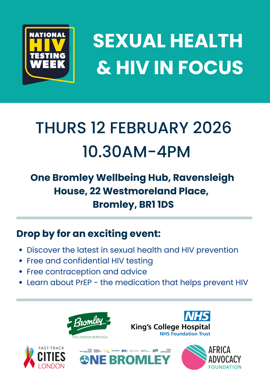 2026 HIV Testing Week Bromley Poster Image