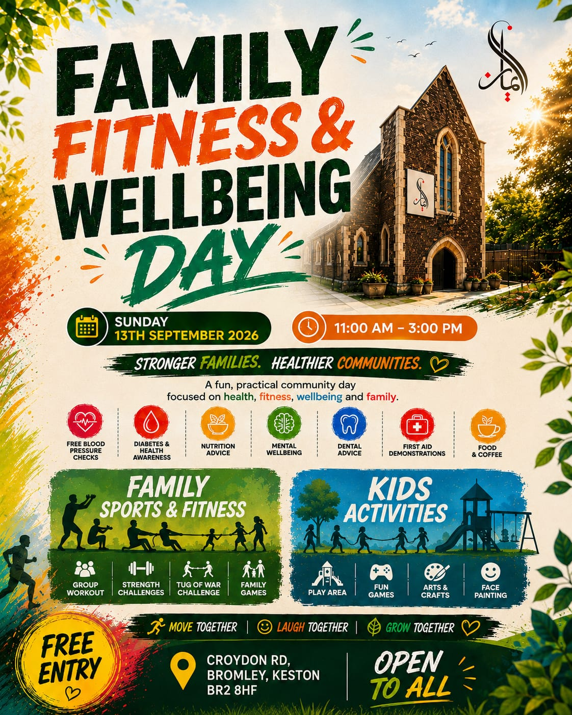 Al Emaan Centre Family Fitness & Wellbeing Day flyer