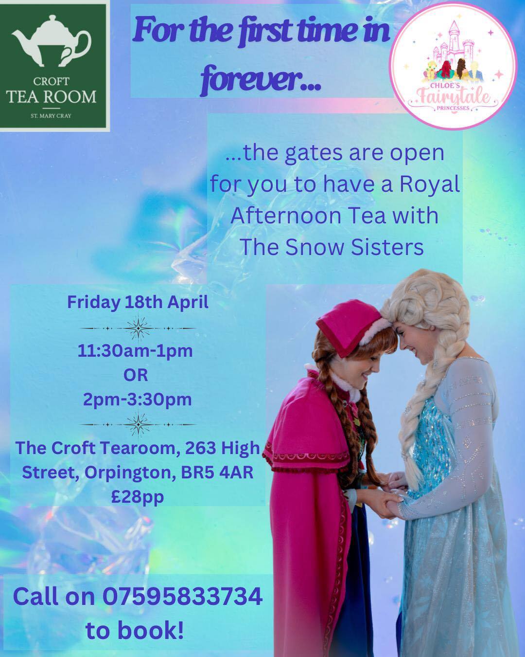 An Afternoon Tea with Anna & Elsa from Frozen