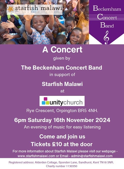 Beckenham-Concert-Band-Starfish-Malawi-Benefit-16th-November-2024