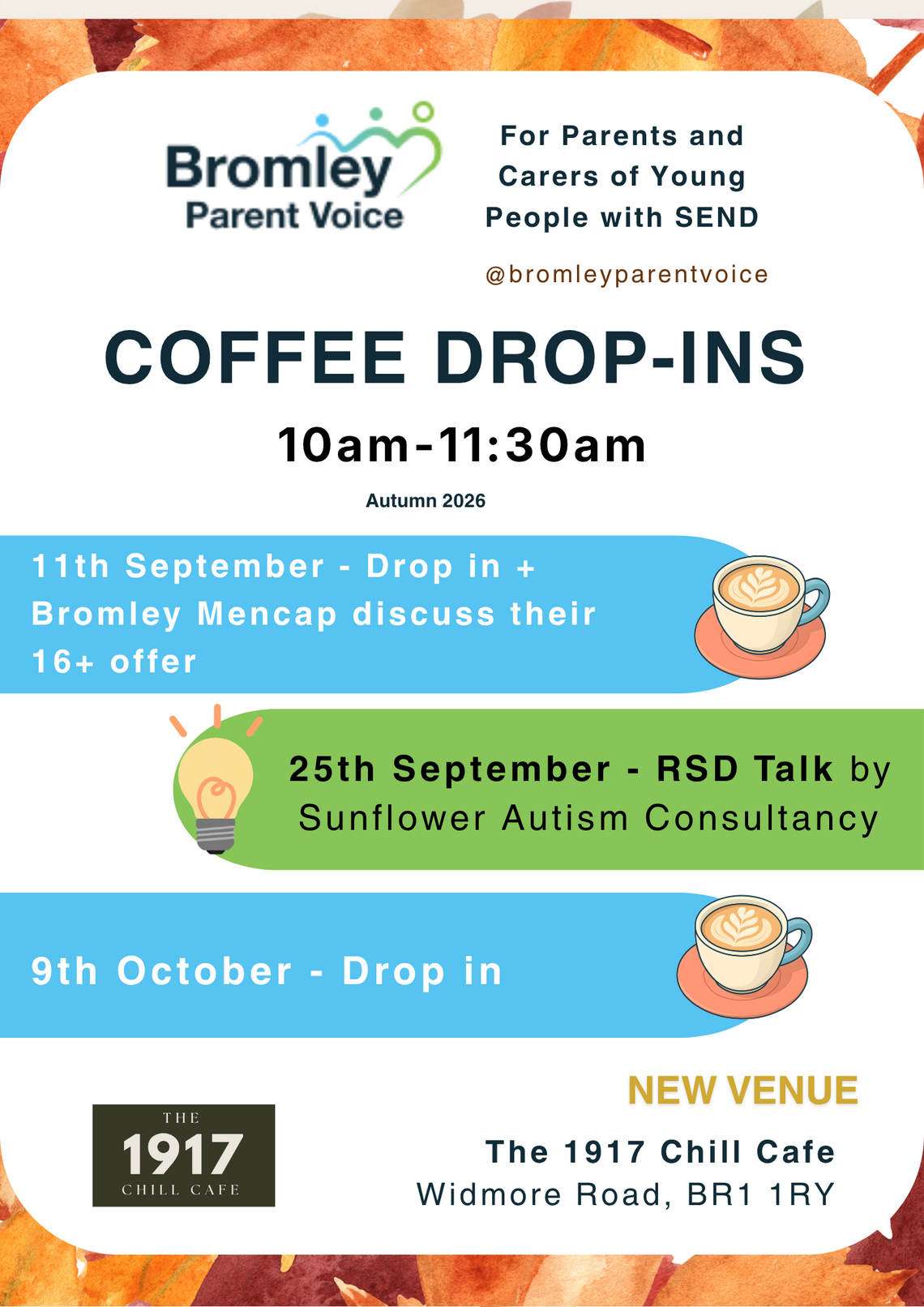 BPV Coffee Drop Ins flyer