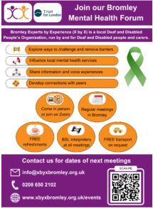 Bromley Mental Health forum BromleyXbyX