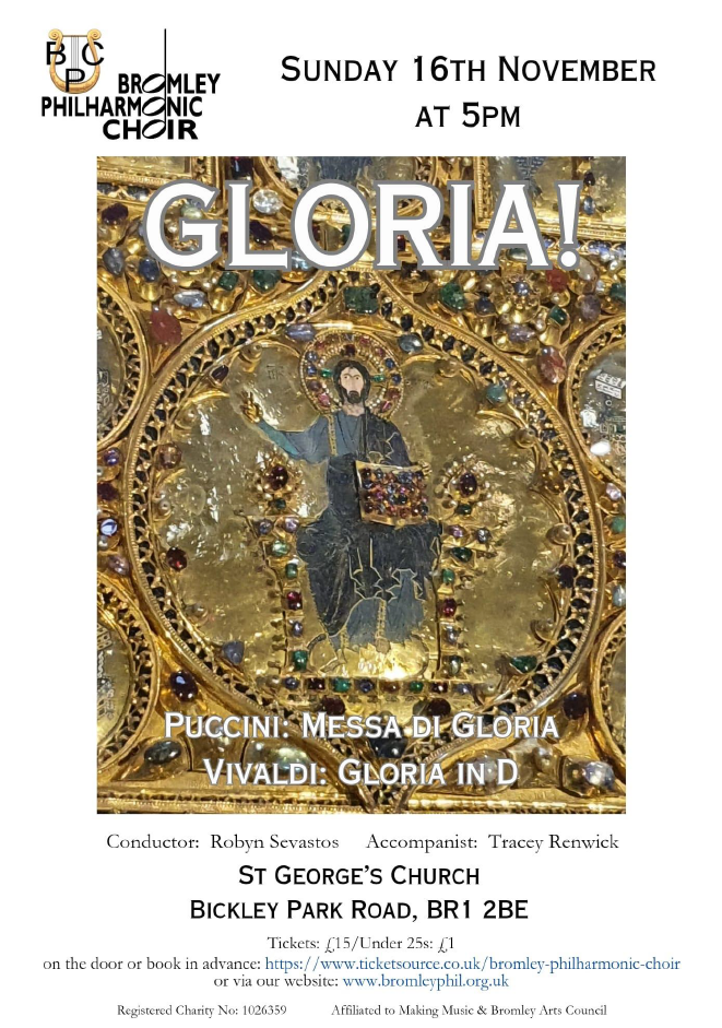 Bromley Philharmonic Choir autumn concert 2025