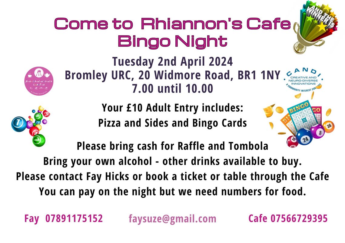 cafe bingo night