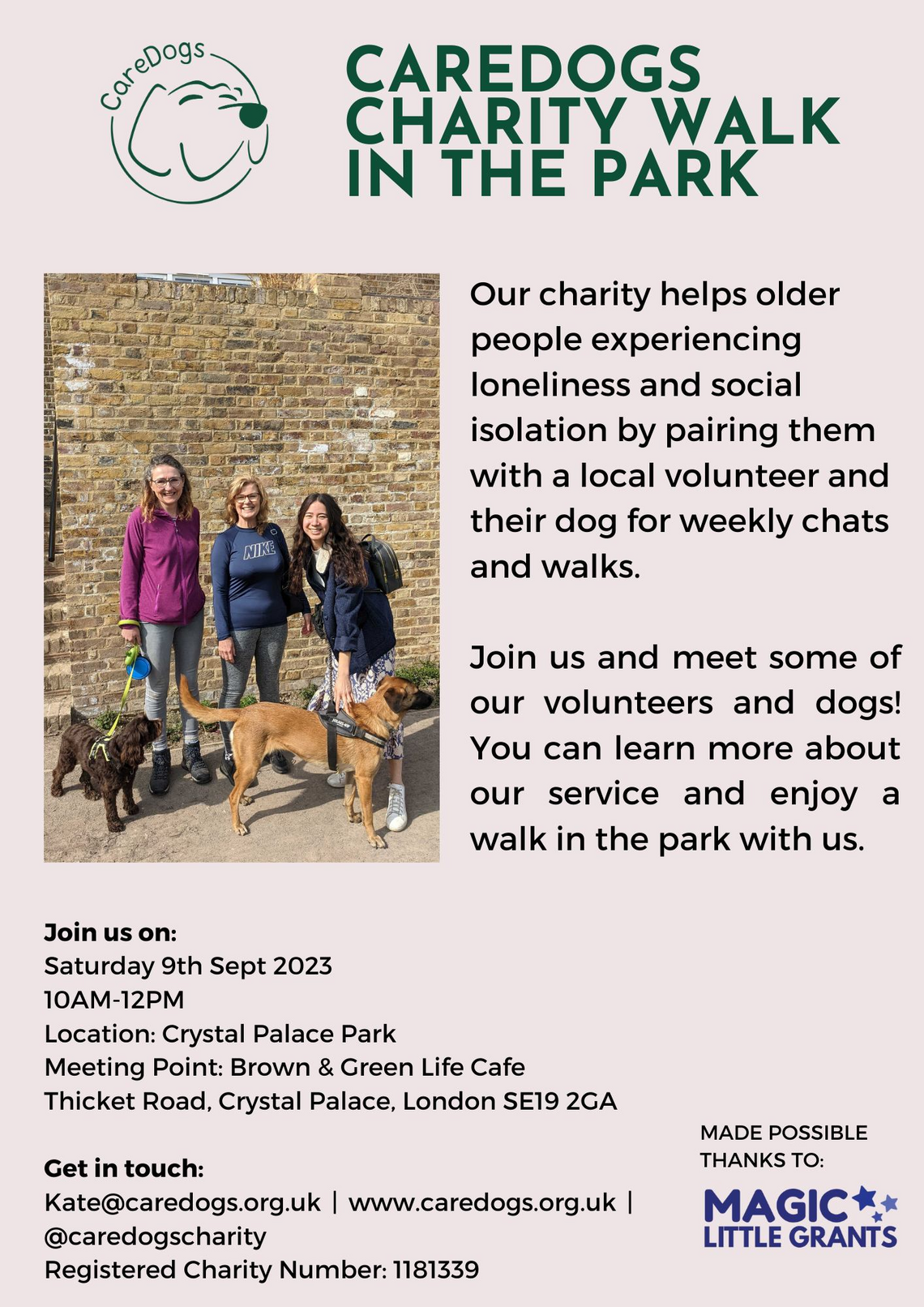 Caredogs Charity Walk in the Park