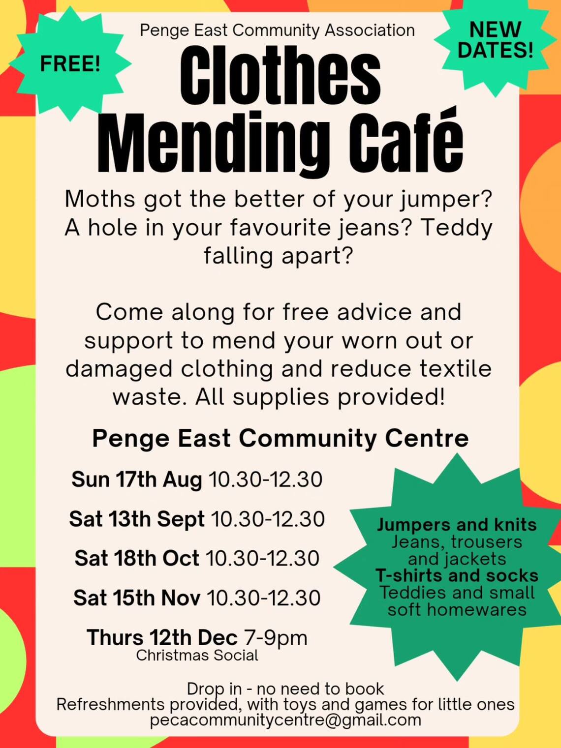 Clothes Mending cafe - PECA