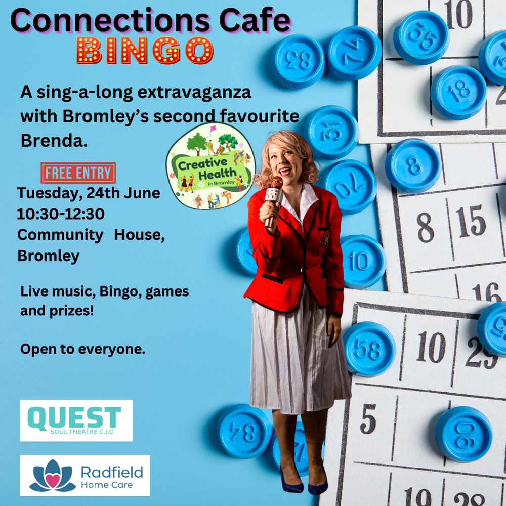 Connections Cafe Bingo flyer (image text on page)