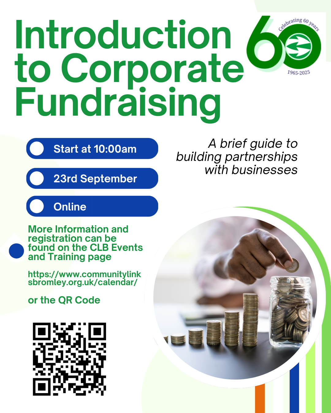 Corporate Fundraising event promotional image (event text on page)