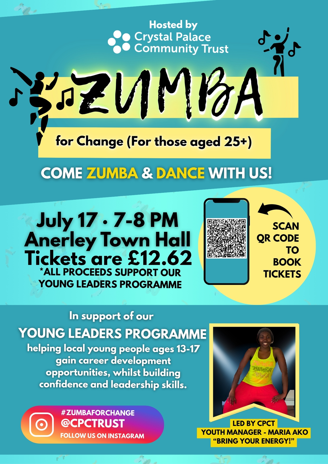 Event flyer, text on page
