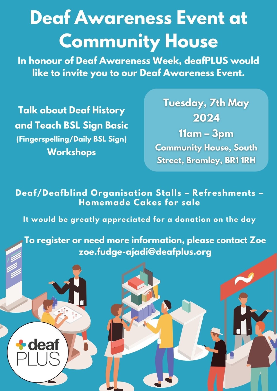 Deaf Plus Awareness Event flyer