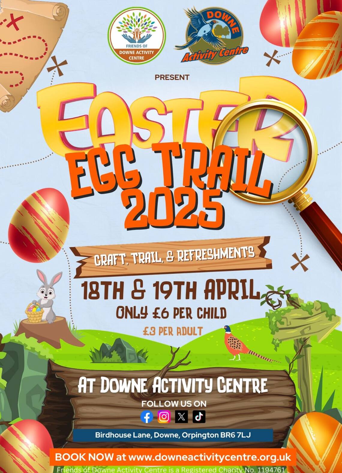 Easter Egg Trail flyer (image text on webpage)