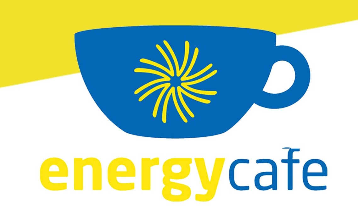 Image of teacup with words Energy Cafe below