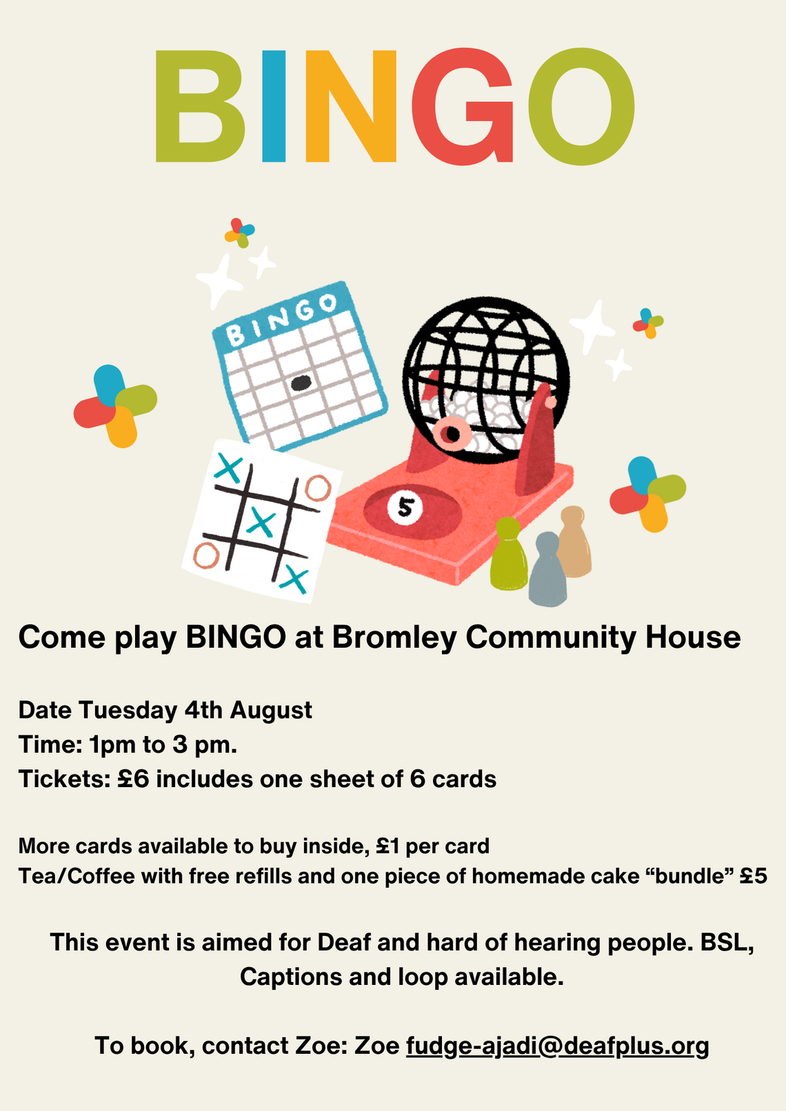 Fundraising Bingo DeafPlus