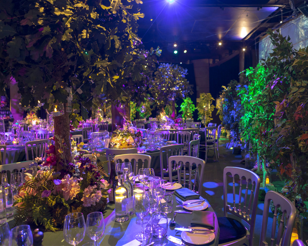 Gala with decorated tables and chairs