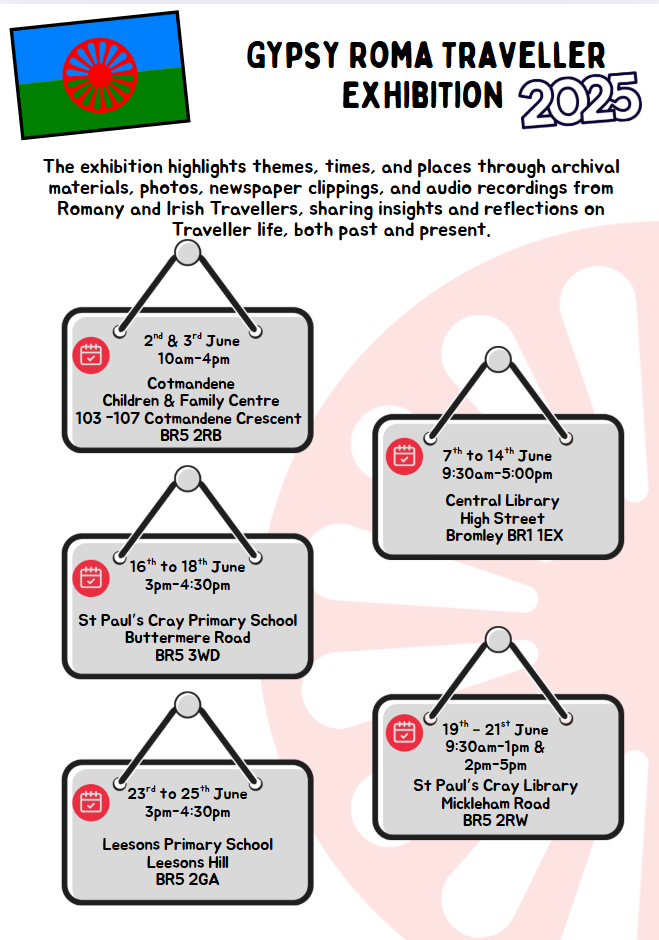 GRT History month poster displaying dates of events (text is on webpage)