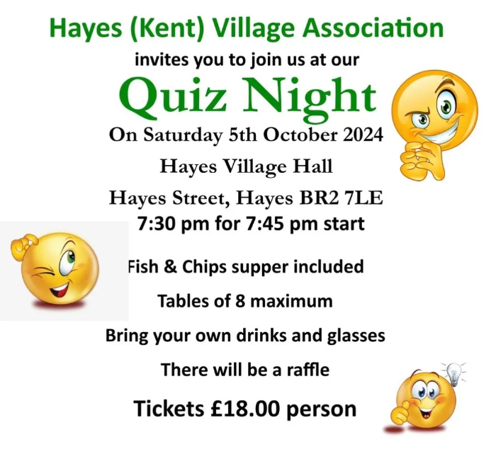 Hayes kent quiz night