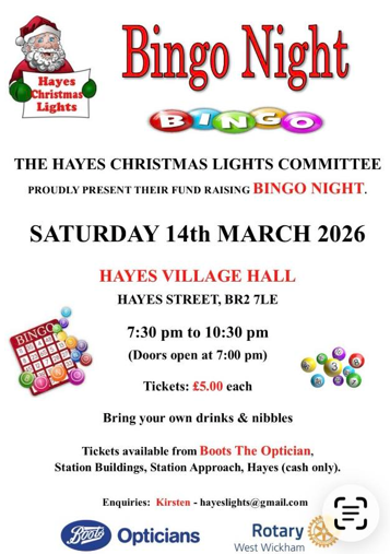 Hayes light Committee Bingo Night