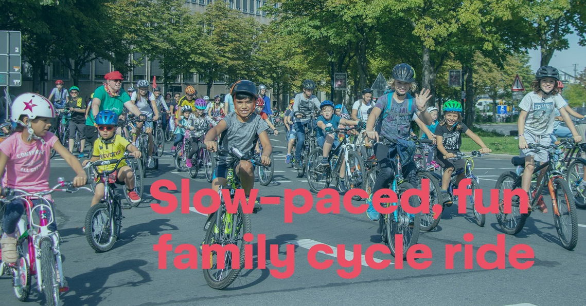 Image of young people riding bicycles