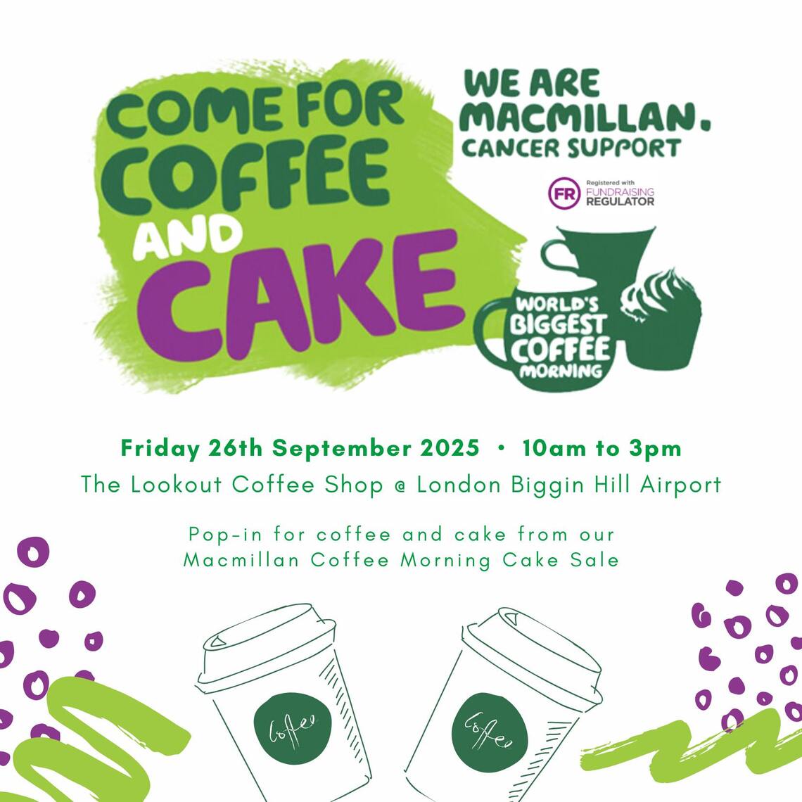 Macmillan Coffe Morning LBH airport