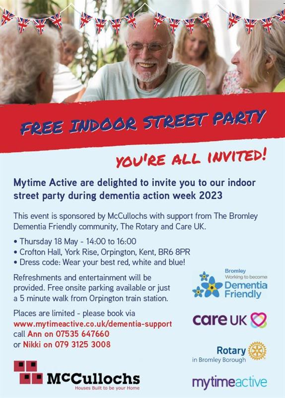 Mytime indoor street party flyer