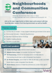 Neighbourhoods and Communities Conference poster