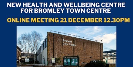 Image about new health and wellbeing centre - online meeting on Wednesday 21 December 12.30pm