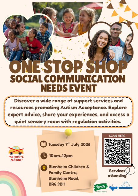 Images of children and young people above event information and QR code. Event information is on webpage