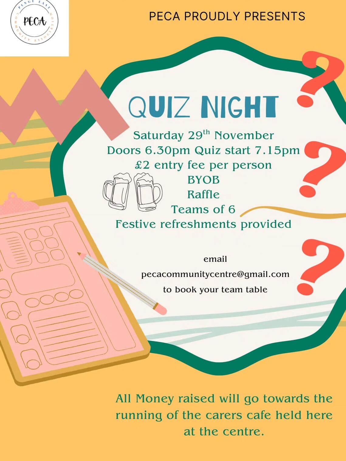 Peca Quiz Night November 25