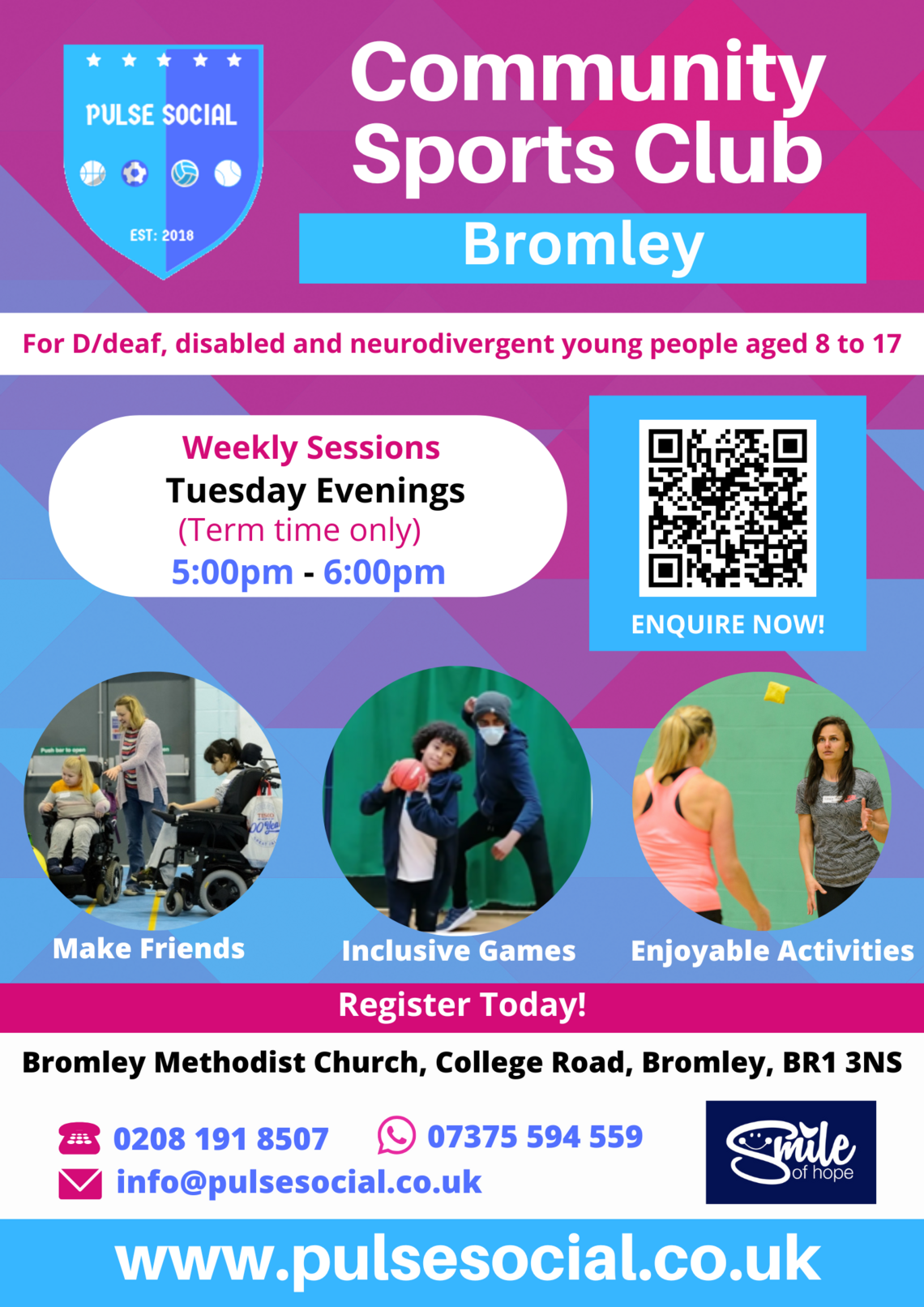 Pulse social Community Sports Club Bromley event image