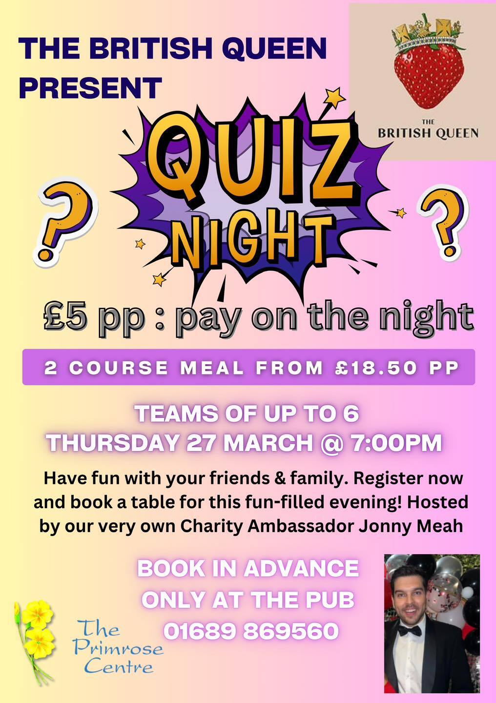 Quiz night prmrose centre