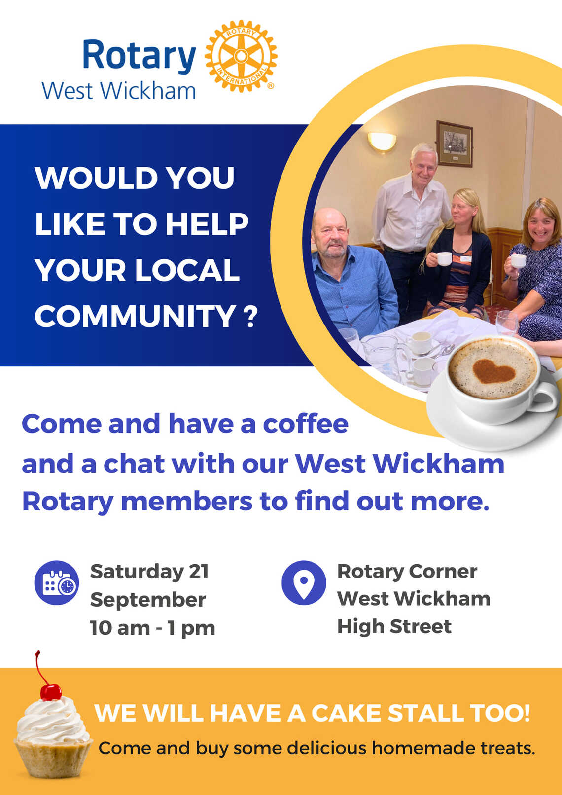 Rotary West Wickham Coffee and chat event