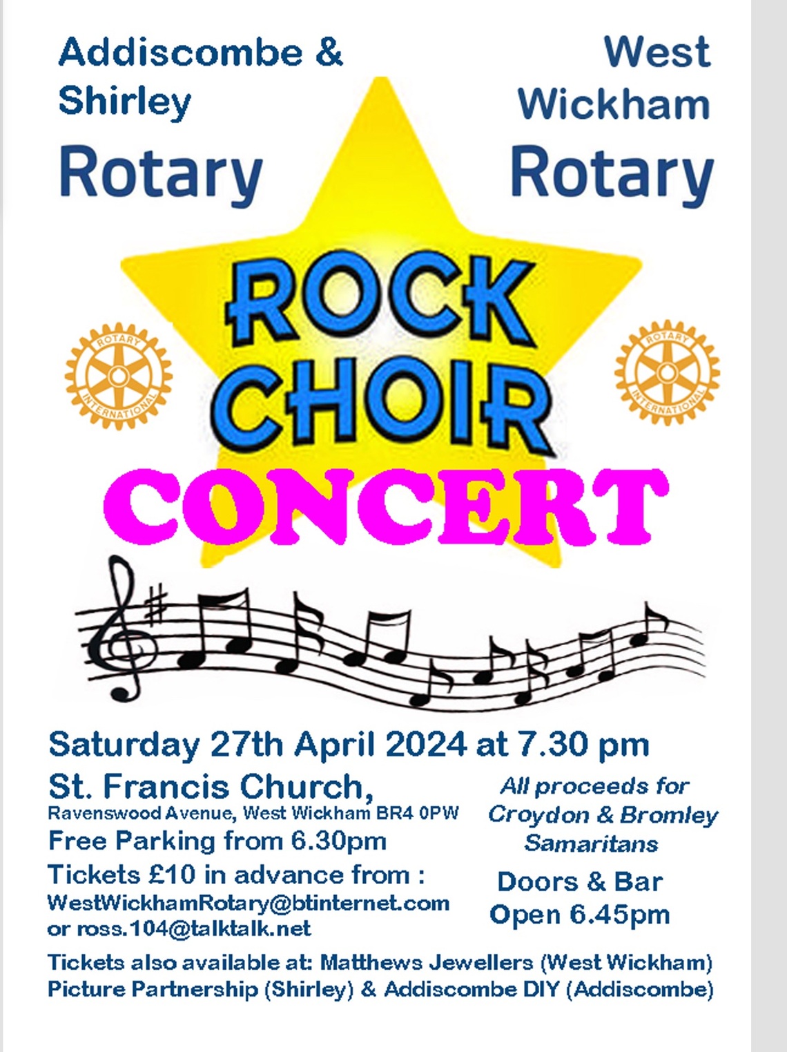 Rotary West Wickham  Rock Choir Concert
