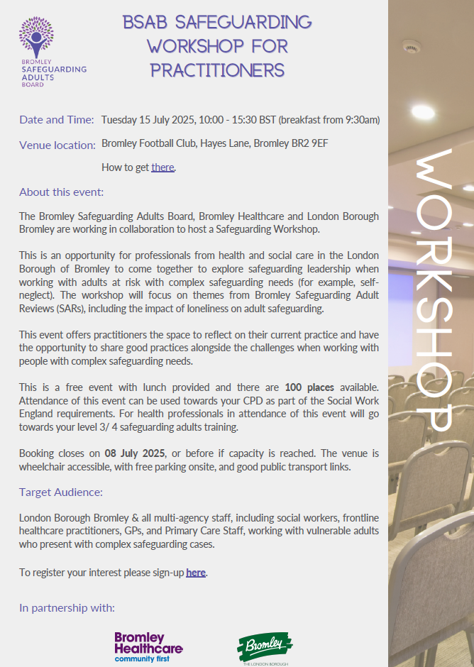 Safeguarding Workshop for Bromley Practitioners