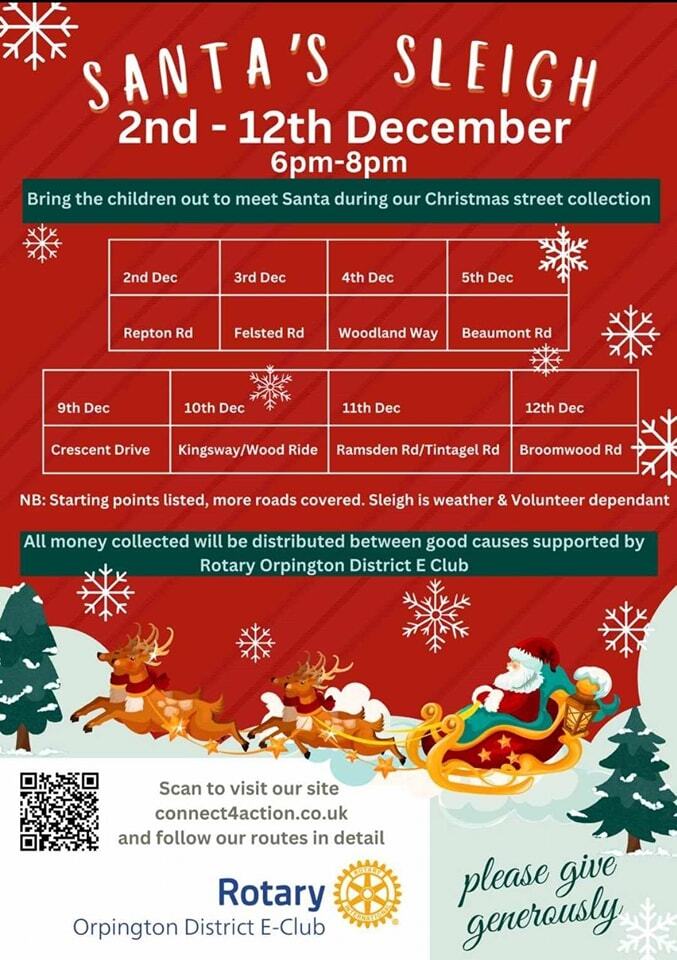 Santa's Sleigh Rotary Orpington