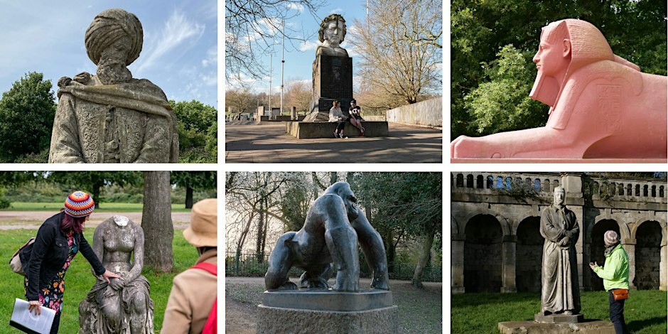 sculptures at crystal palace