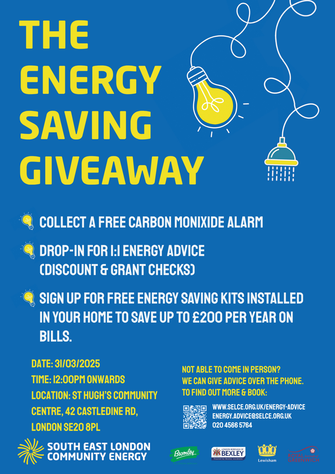 SELCE Energy Savings event (mage text on page)