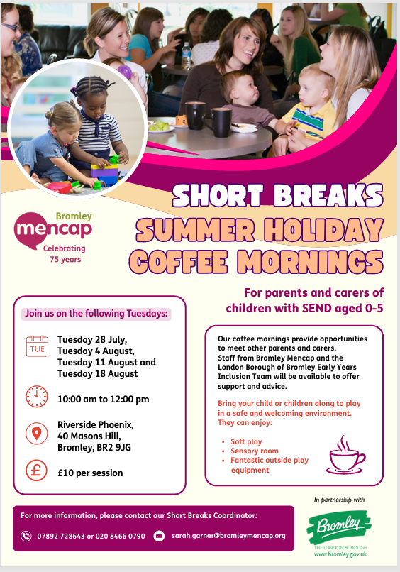 Short Breaks holiday  Coffee Morning
