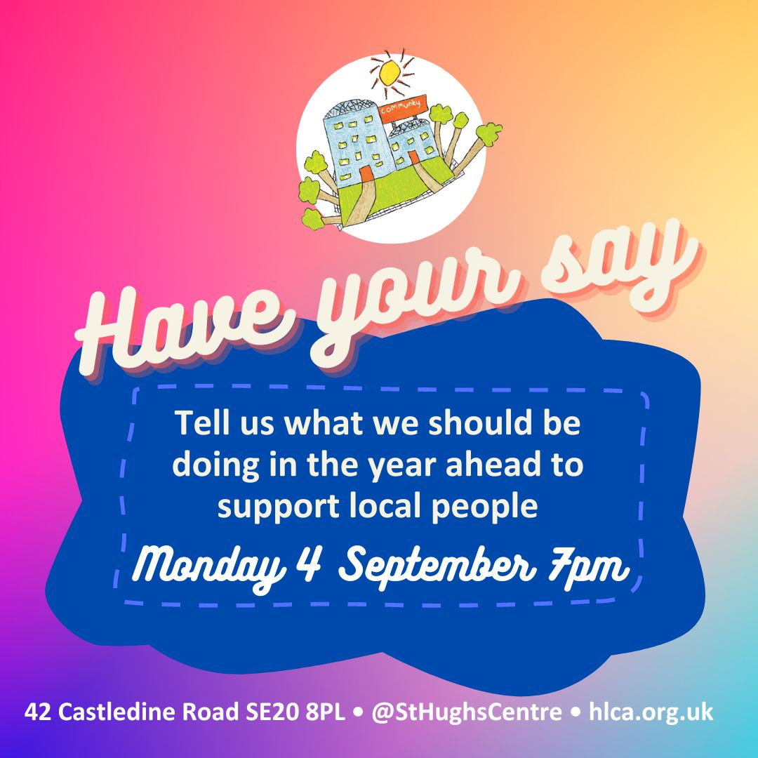 St Hugh's Centre Annual General Meeting image. Image text on page