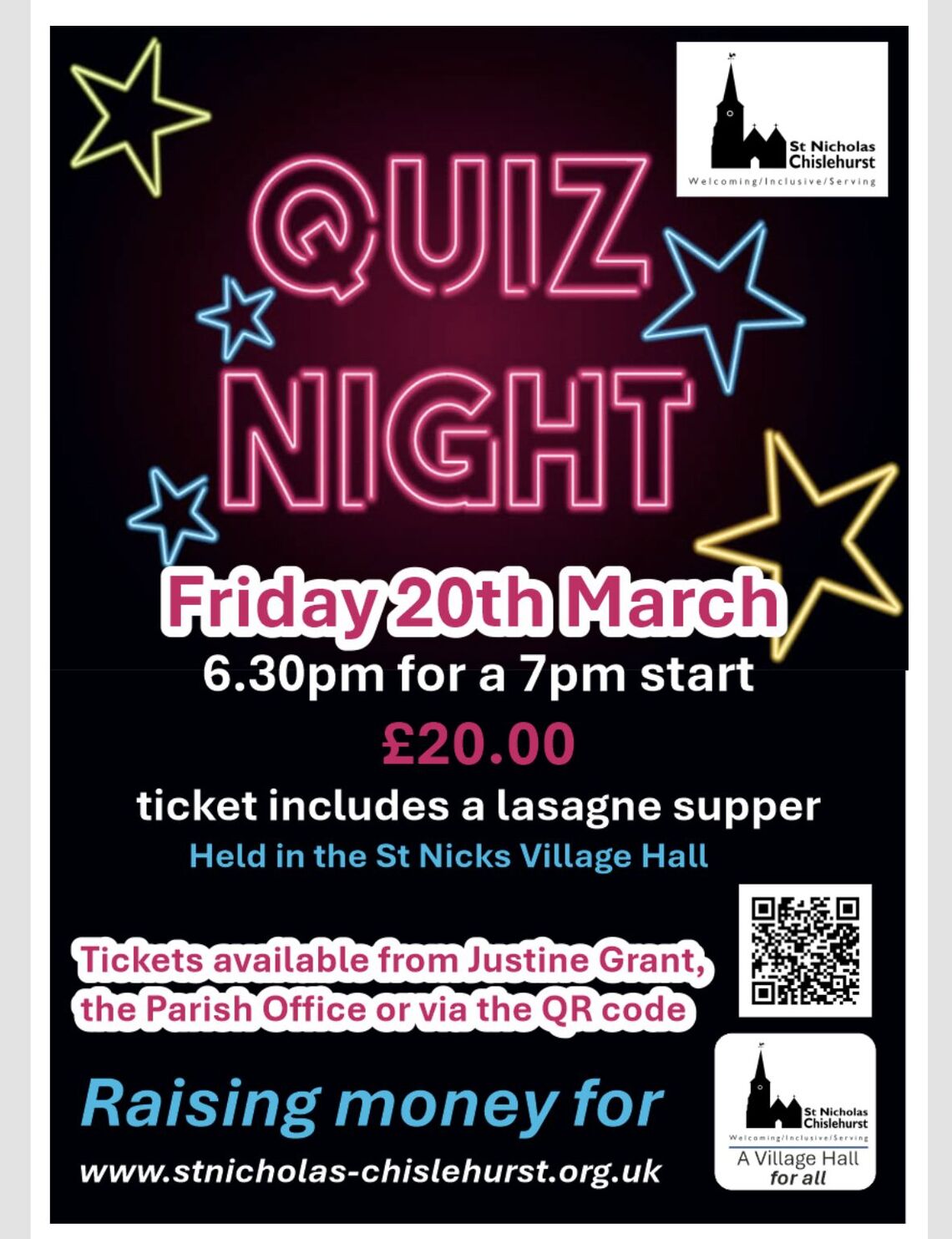 St Nicholas Church Chislehurst Quiz night March