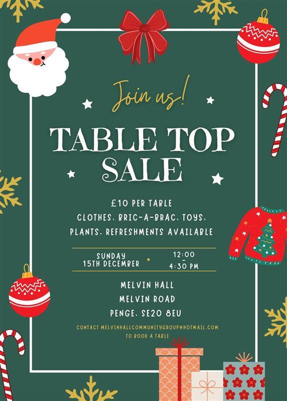 Table Top Sale Melvin Hall 1