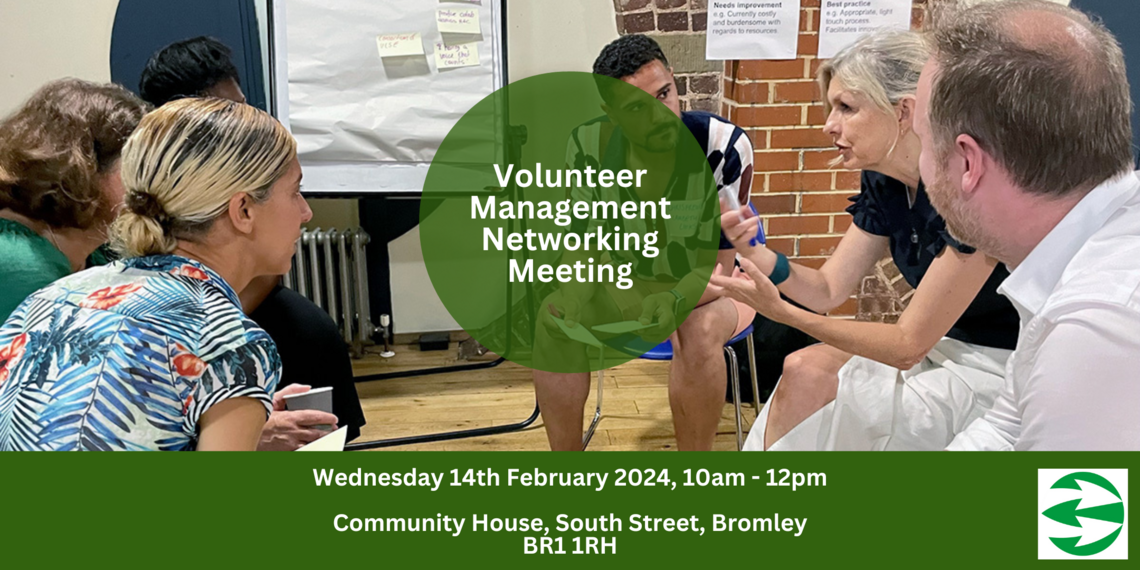 Volunteer Managers Networking Meeting advert (text on page)