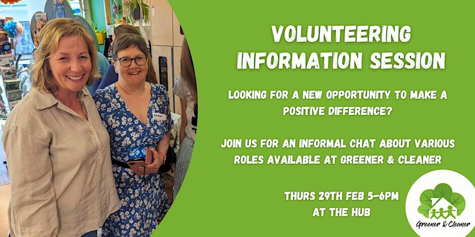 Volunteering info session G&C