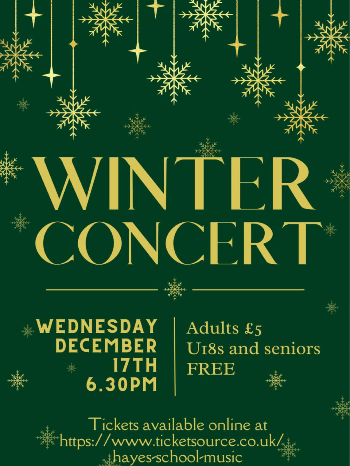 winter concert Hayes school