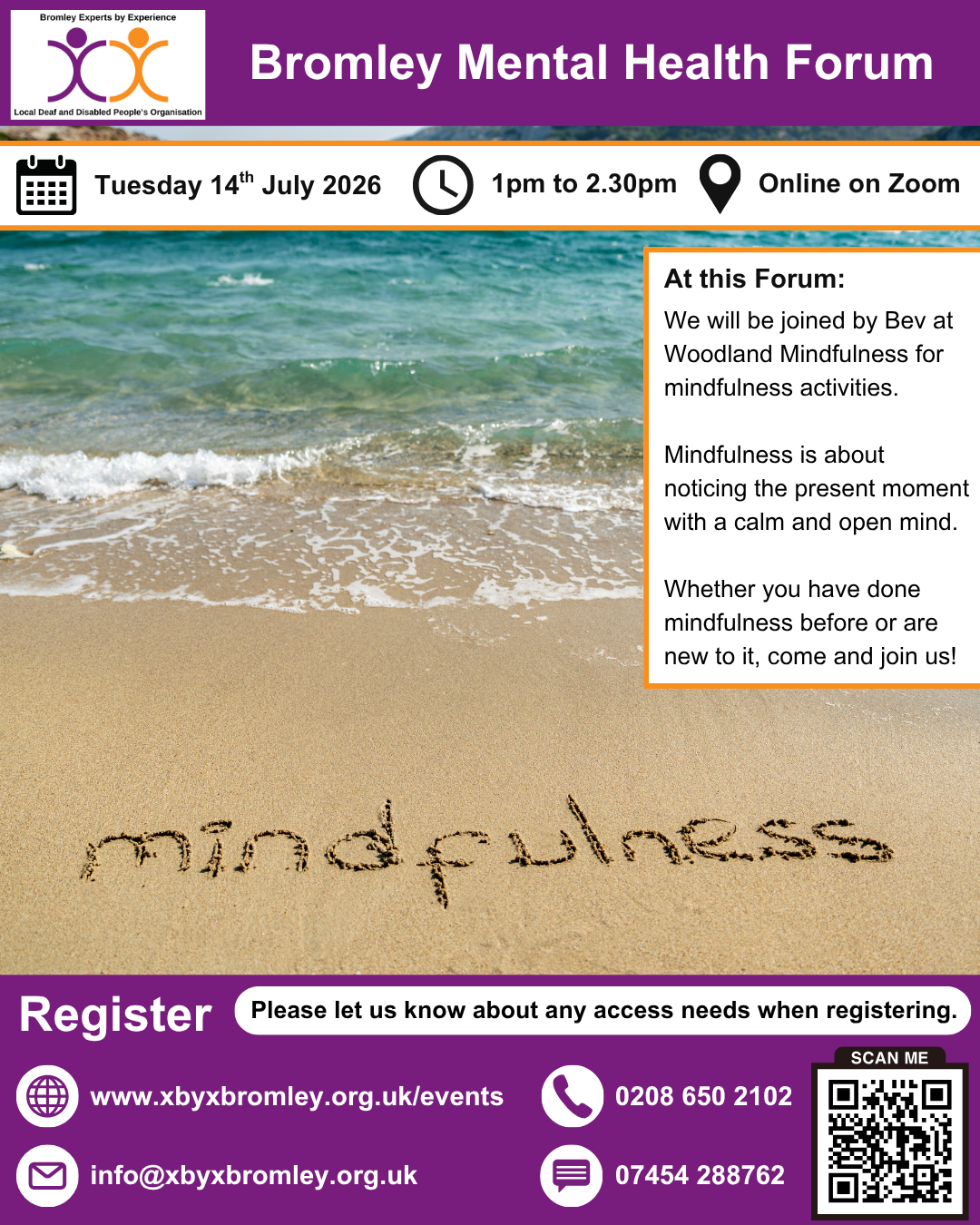 XbyX Bromley Mental Health Forum July 2026 event image