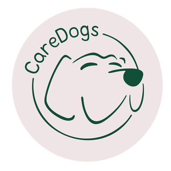 CareDogs logo with image of face of dog below words 'CareDogs'