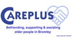 Image with words Careplus. Befriending, supporting and assisting older people in Bromley