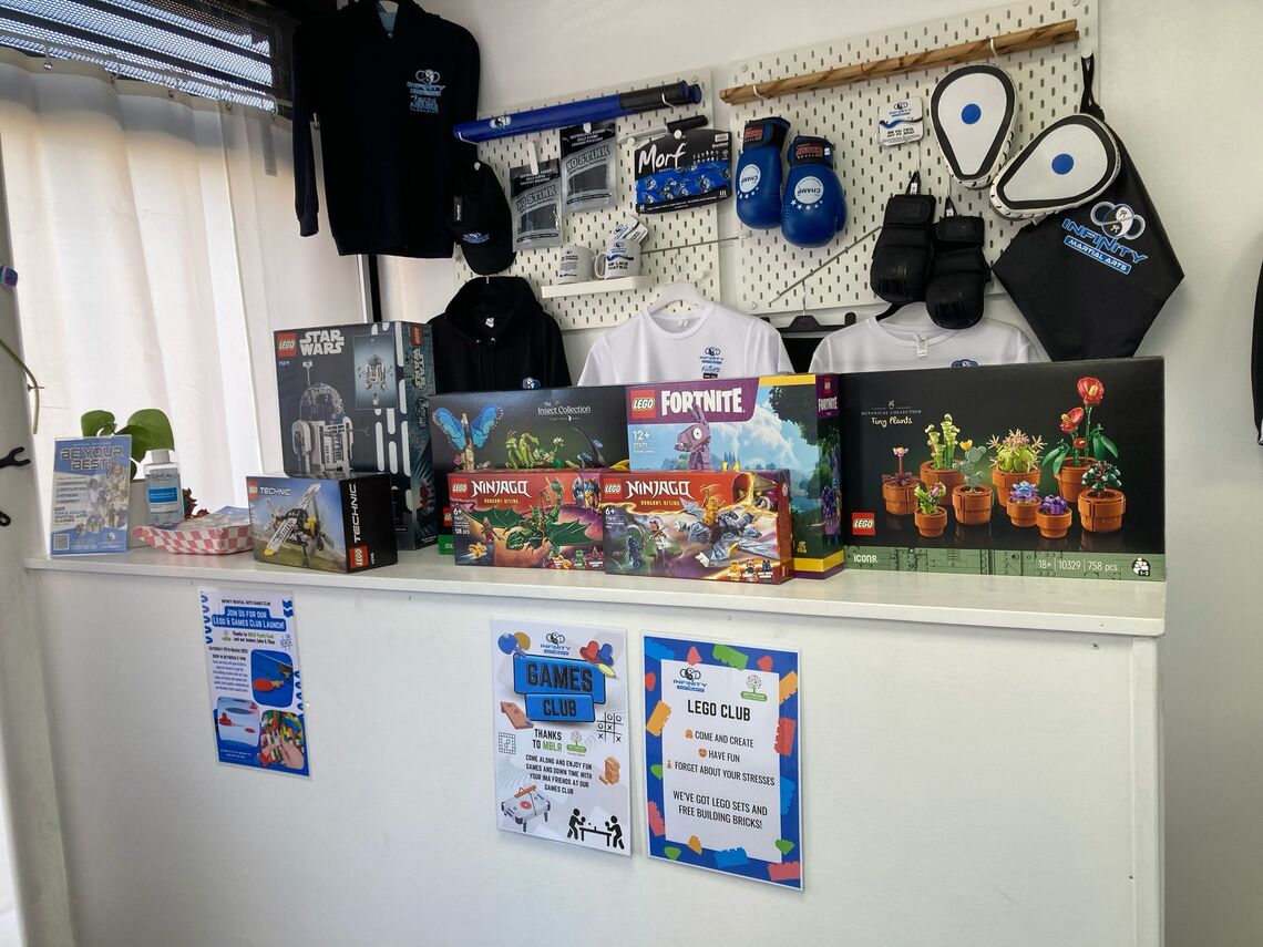 Desk with items on it 