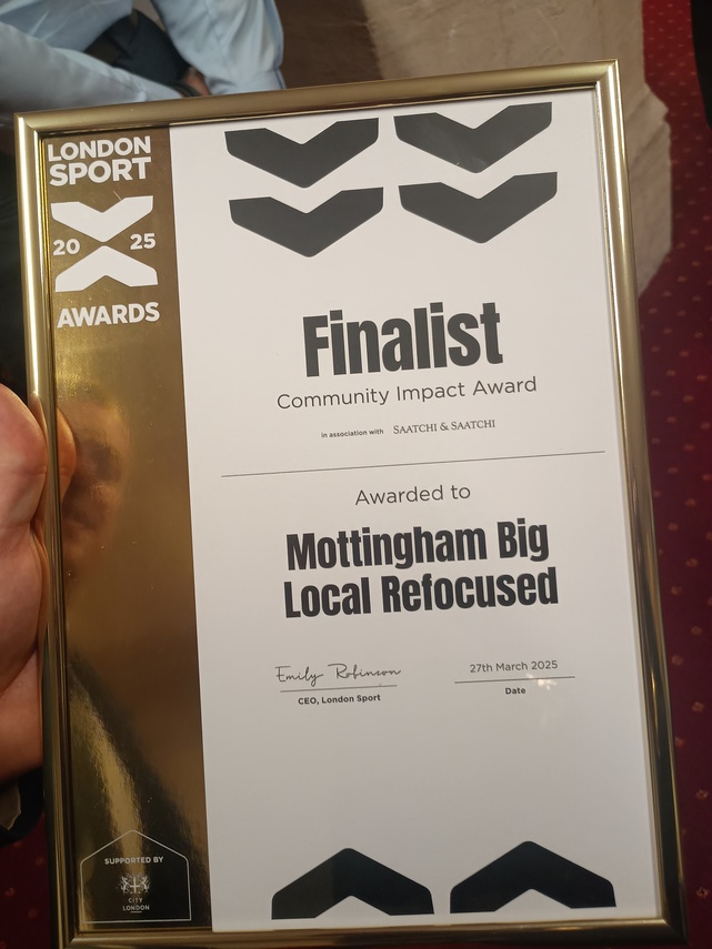 London Sport Awards Finalist medal