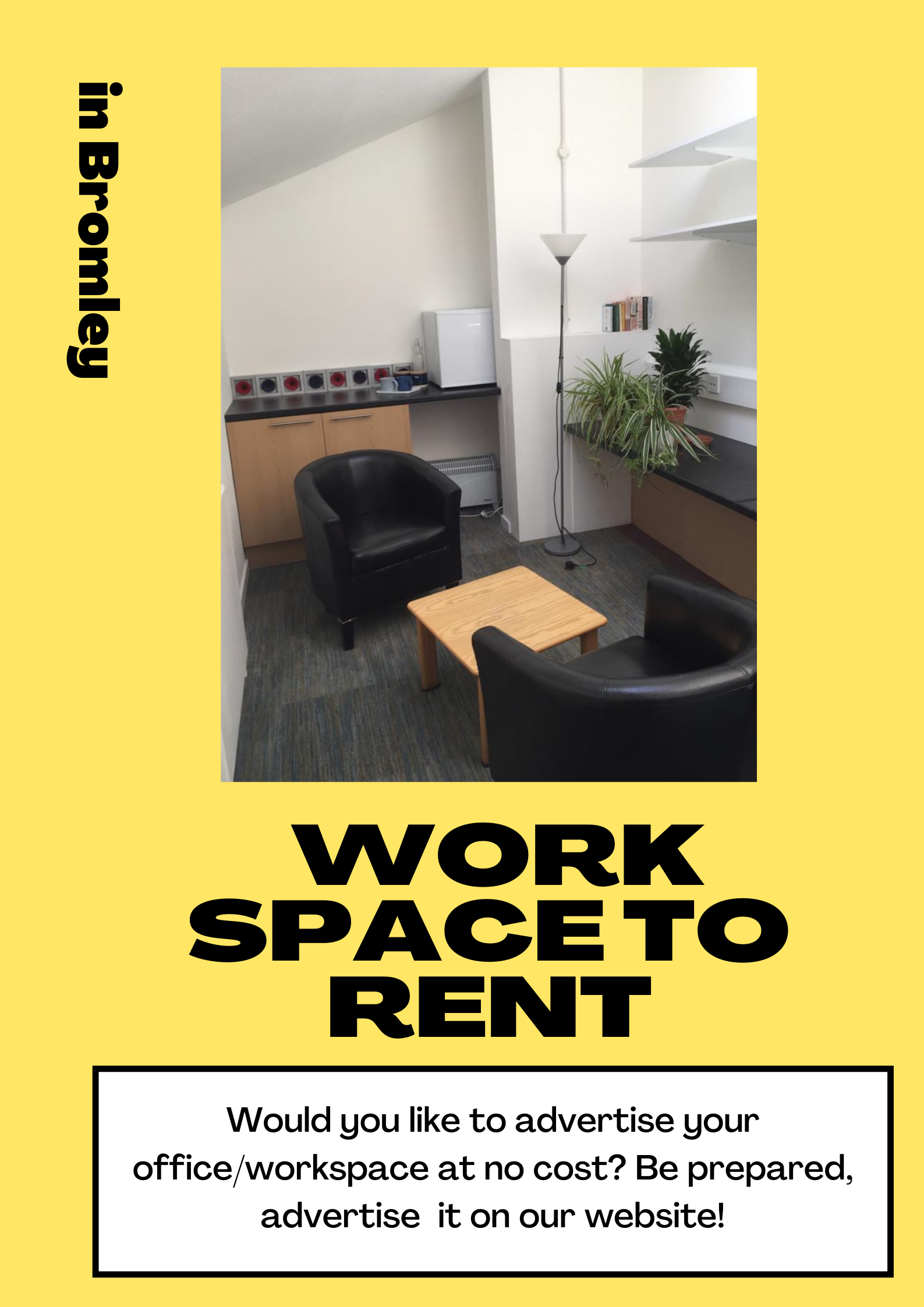 Venue hire poster (yellow)
